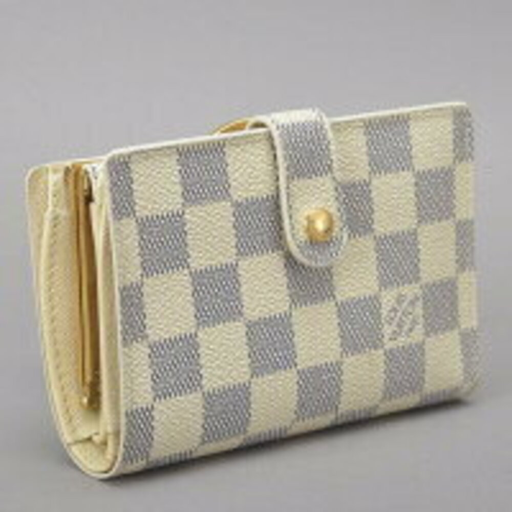 Louis Vuitton white White Damier Portefeuille Azur Viennois wallet compact